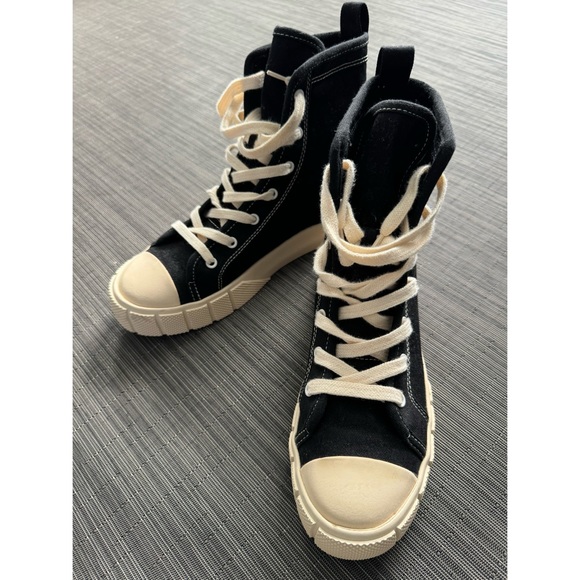 ZARA Canvas High-Top Trainers - Picture 7 of 13